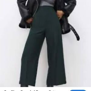 Zara Forest Green Wide Leg Culottes | Size XXL